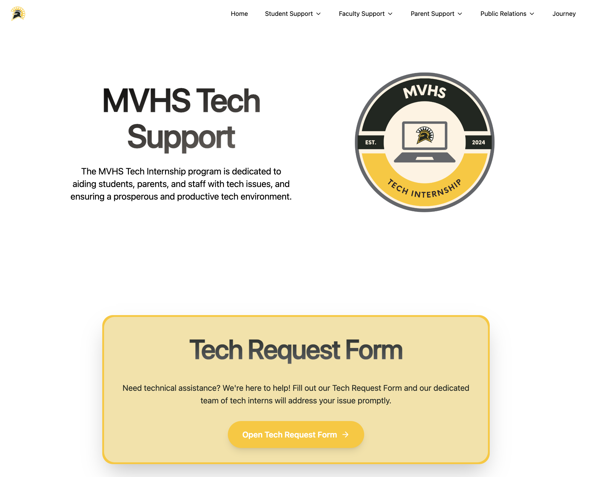MVHS Tech Website Launched